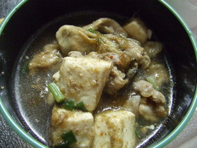 牡蠣と豚肉の汁物