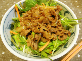 タレが決め手!野菜たっぷり豚丼♪