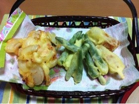 米粉で天ぷら