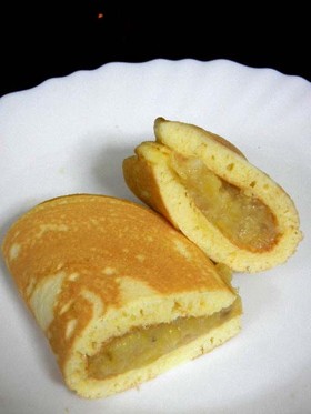 バナナのあんこで洋風(?)どら焼き
