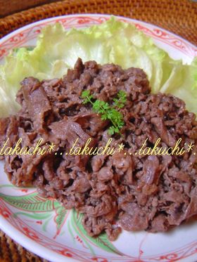 牛肉ソテー にんにくバターしょうゆ味