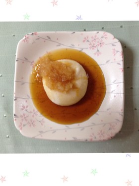 手作りかぼすポン酢で酢餅