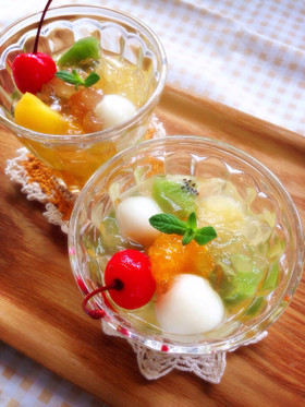 ひんやり ヨーグルト白玉フルーツポンチ サマーパーティーはこれに決まり きらきらお洒落なフルーツポンチ Naver まとめ