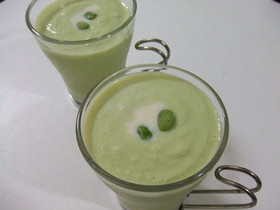 火を使わずに!冷製☆枝豆ポタージュスープ