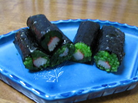 かにかま&三つ葉☆海苔巻き