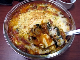 濃厚ヘルシー茄子豆腐ミートソースグラタン