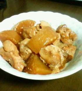 お味噌で鶏大根(圧力鍋使用)