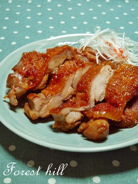 蒸し鶏の照り焼き