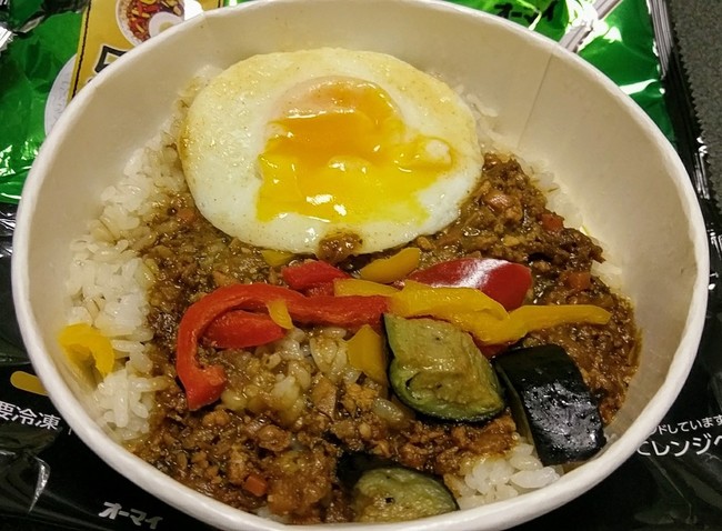 レンチン冷凍食品ガパオライス編 意地連載中 生意気に食べた物を語る クックパッドブログ