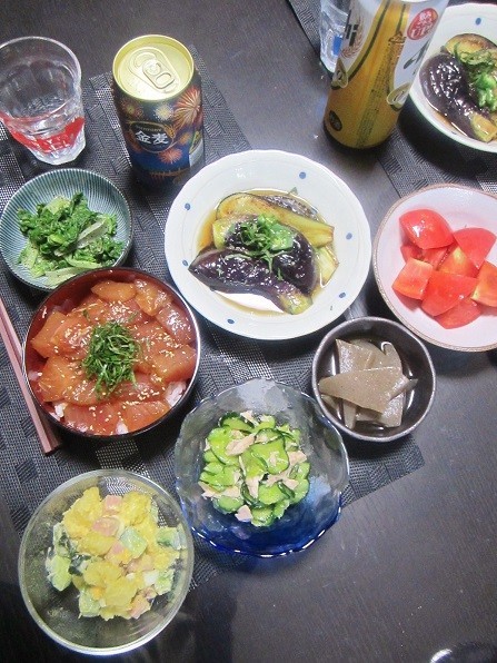 ビンチョウマグロの漬け丼 Shokenママのごはん日記 クックパッドブログ