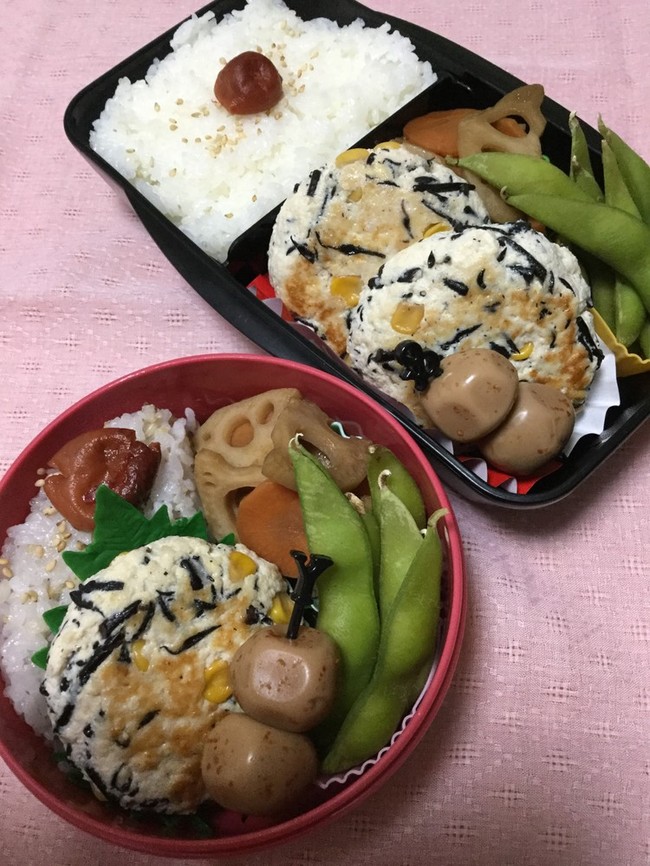 豆腐ハンバーグ弁当 ピンクのたまごのお弁当日記 クックパッドブログ