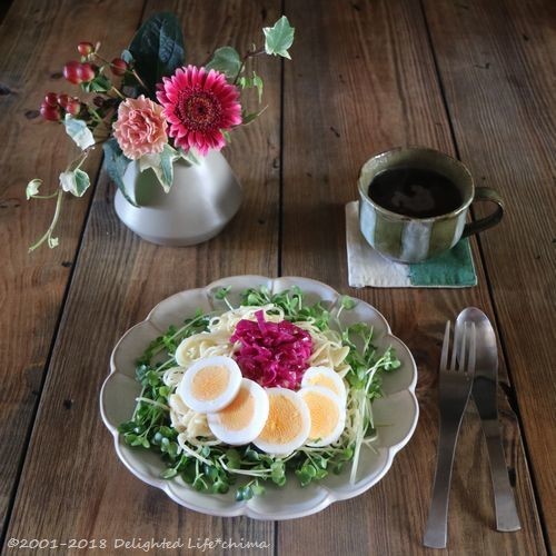 主婦めし おうちランチ 簡単サラスパ Delighted Life クックパッドブログ