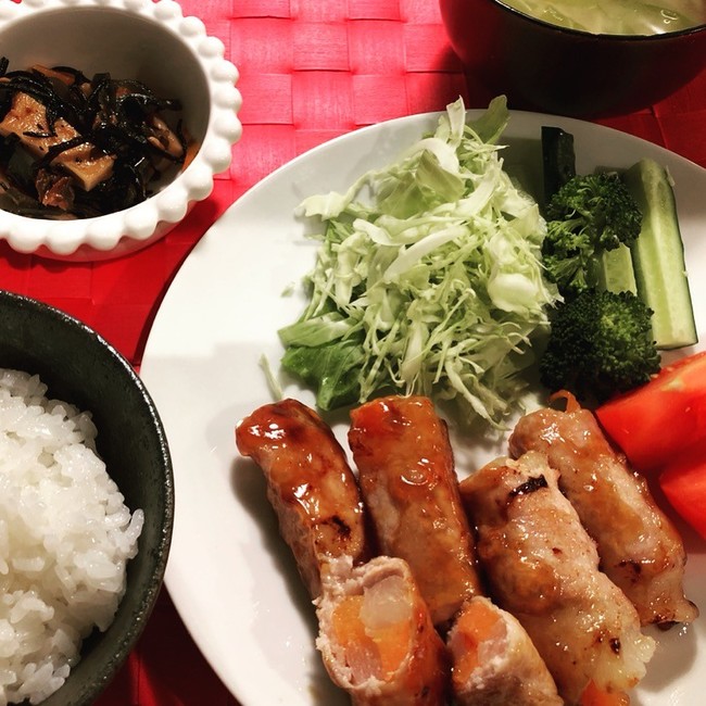 野菜の肉巻きと病院嫌いの長女と病院好きの長男 まる子ちゃんママの頑張らないごはん クックパッドブログ
