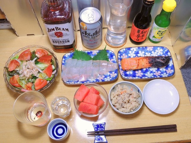 昨日の晩酌 メニューは鮭の塩麹味噌漬け ヒラメのお刺身 昨日の晩酌日記 By青麺記 クックパッドブログ