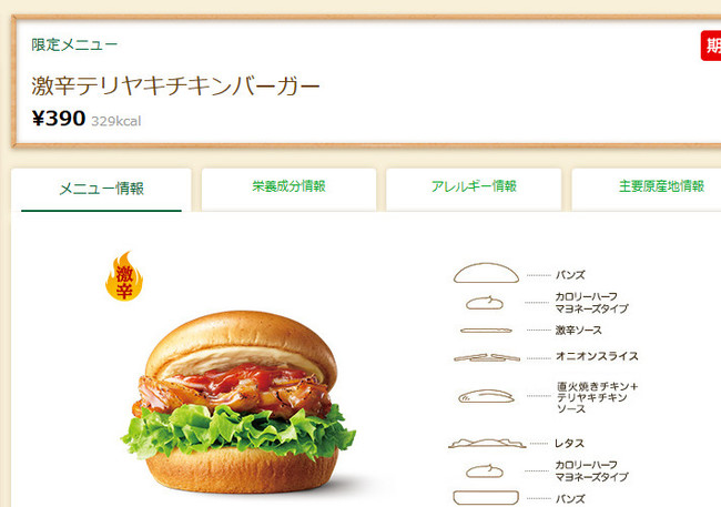 激辛テリヤキチキンバーガー食べてきました 小さな家のちいさなご飯 クックパッドブログ