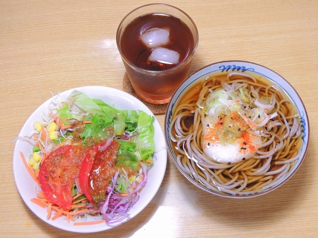 今日の昼食 メニューは冷やしとろろ蕎麦 昨日の晩酌日記 By青麺記 クックパッドブログ