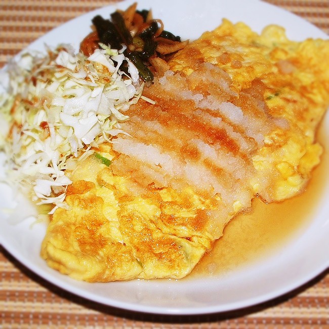 肉無しおじさんの微妙な食事 卵焼きに大根おろし 一理に達すれば万法に通ず クックパッドブログ