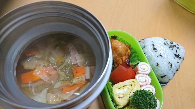 タンドリーチキン 野菜コンソメスープ Health お弁当記録 クックパッドブログ