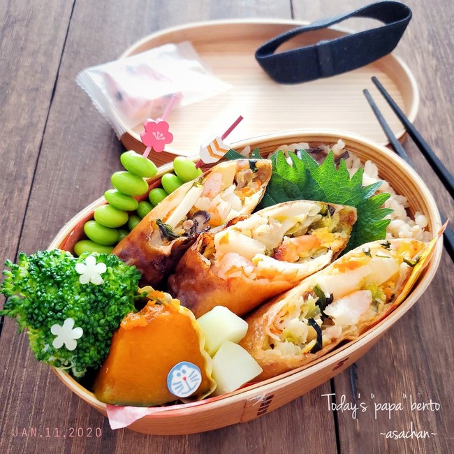 わっぱで野菜炒めリメイク春巻き弁当 あさちゃんの日常 お弁当日記 クックパッドブログ わっぱで野菜炒めリメイク春巻き弁当 あさちゃんの日常 お弁当日記 クックパッドブログ