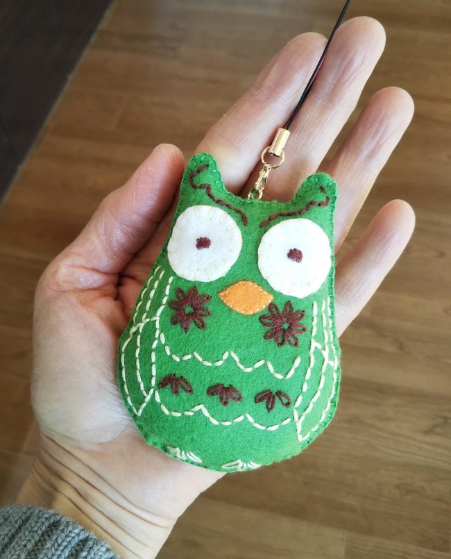 お守りフクロウさん 完成 ゆりyo船長 お魚love クックパッドブログ