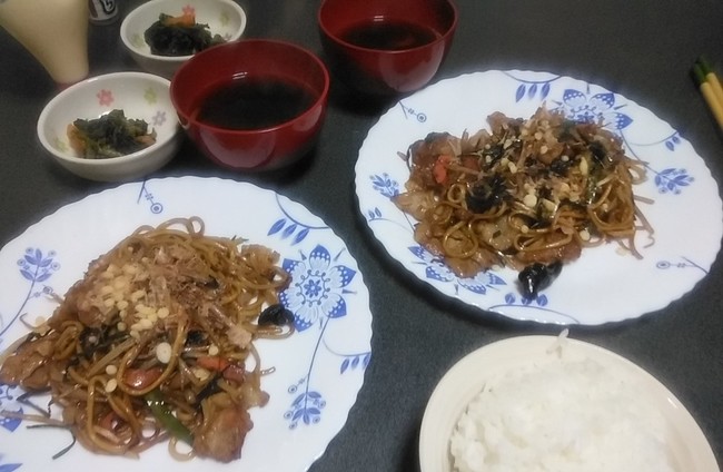 焼きそば定食 と精進料理 た ちんのベタな晩ごはん絵巻 クックパッドブログ