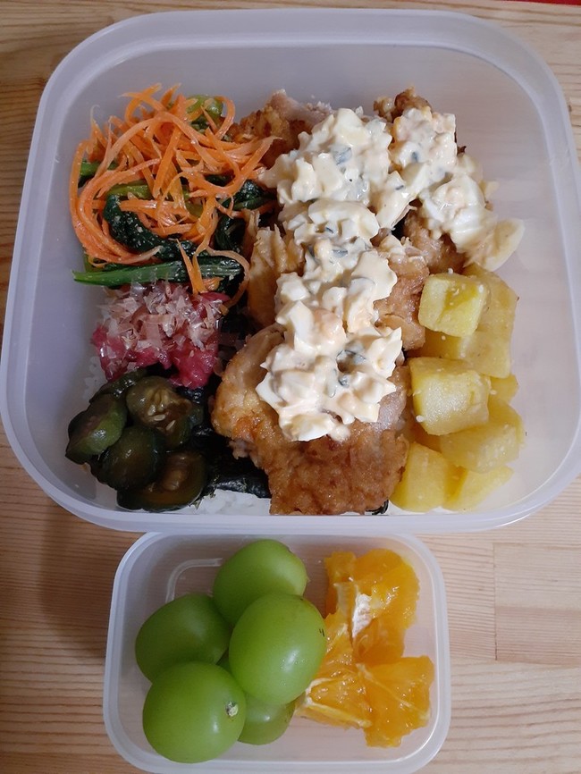 本日のタッパー弁当 のっけ弁当 キラとココのごはんと日常 クックパッドブログ