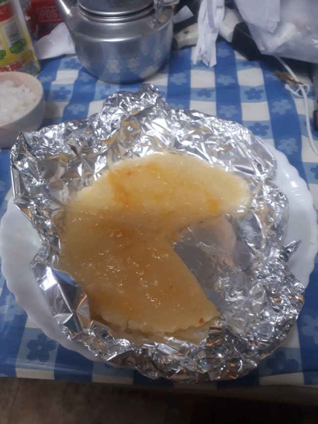 小麦粉と砂糖の完熟リンゴの焼き餅風 ロビンティのご飯日記 クックパッドブログ