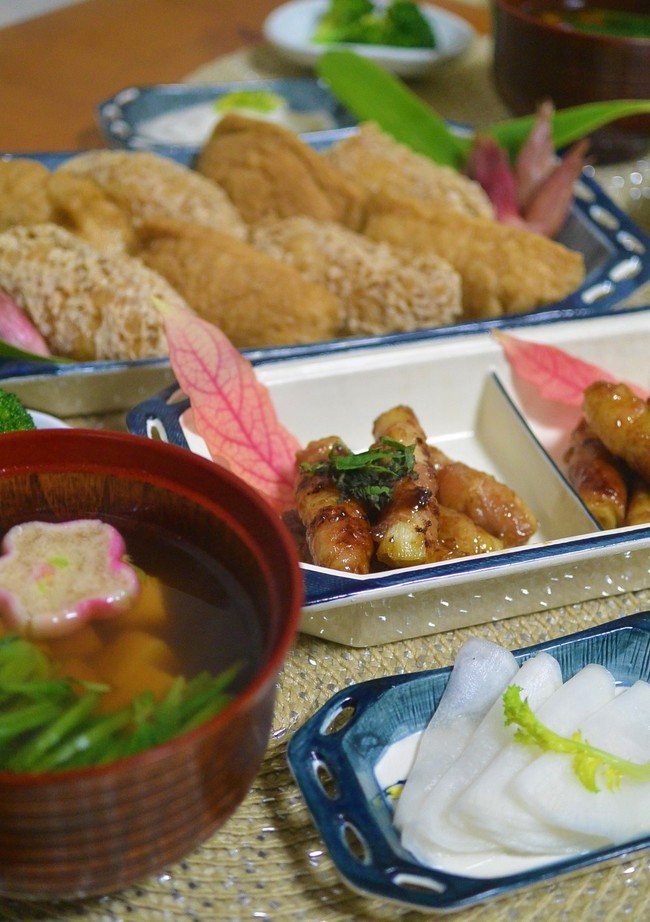 09 18 金 いなり寿司 白ネギの豚バラ肉巻き 食 卓 の あ る 風 景 クックパッドブログ 09 18 金 いなり寿司 白ネギの豚バラ肉巻き 食 卓 の あ る 風 景 クックパッドブログ