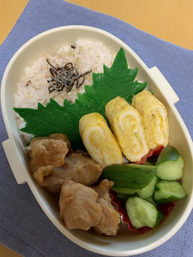 唐揚げ弁当 ピンクのたまごのお弁当日記 クックパッドブログ
