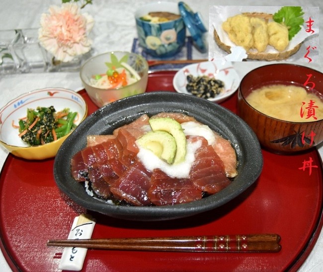 毎日の献立 丼 飯物 鮪漬け丼 Mielleの おうちご飯 クックパッドブログ
