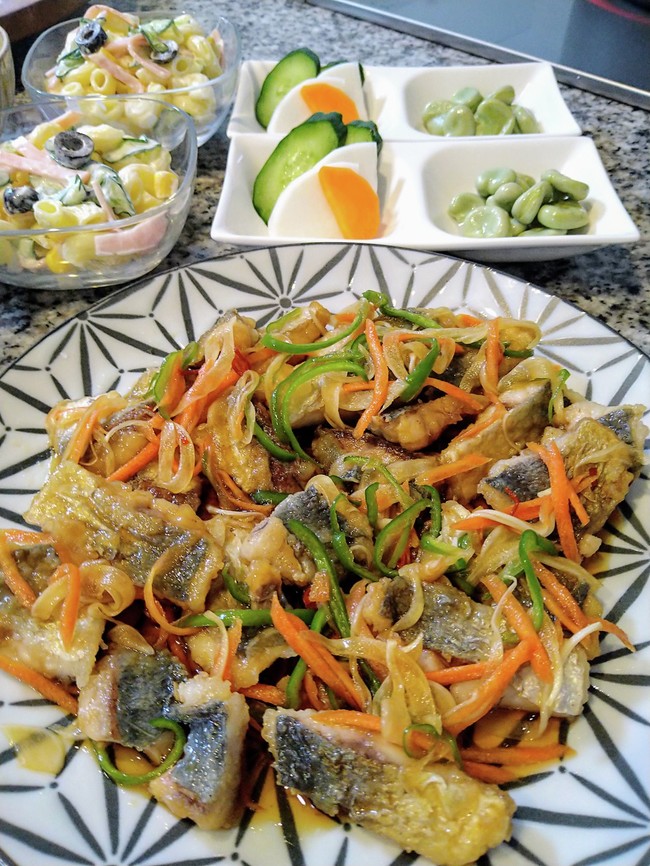 アジの南蛮漬けと鯛のあら汁 ウマウマ亭 のお家ご飯 クックパッドブログ