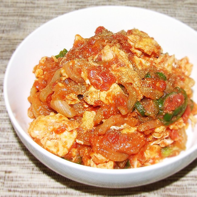 トマトの中華卵炒め カットトマト缶 人生を愛せ 愛する人生を生きろ クックパッドブログ