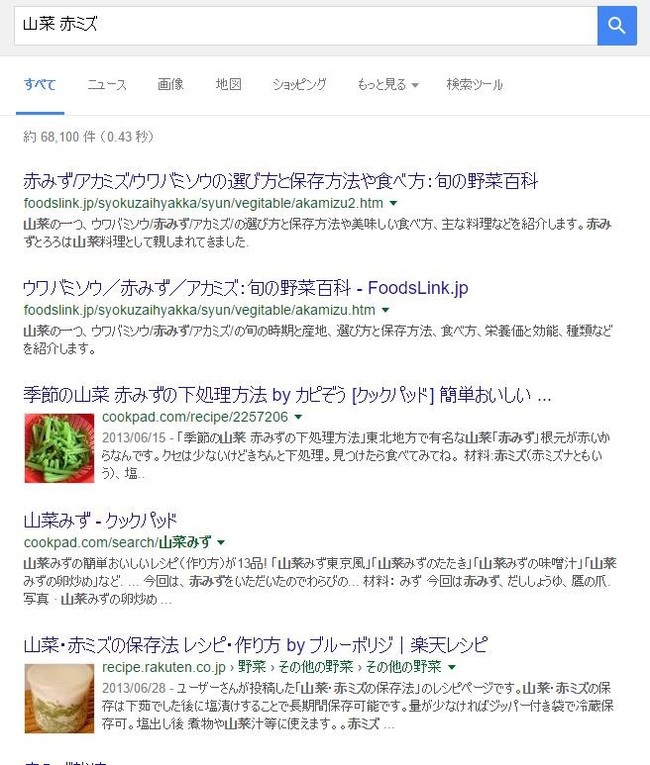 今年も始まった ウワバミ草 採り 福井のおじじの旨い食材探し クックパッドブログ