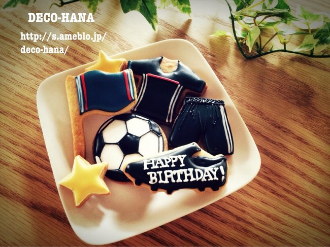 サッカーモチーフのアイシングクッキー Deco Hanaフード クックパッドブログ