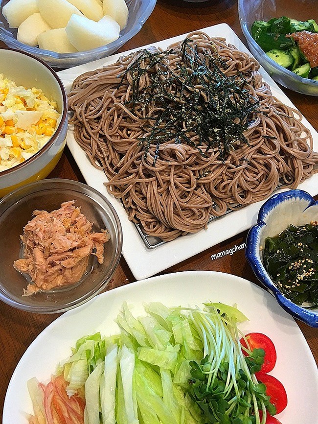 冷たいお蕎麦に合うおかず ままごはん 改めばぁばまんまのごはん日記 クックパッドブログ