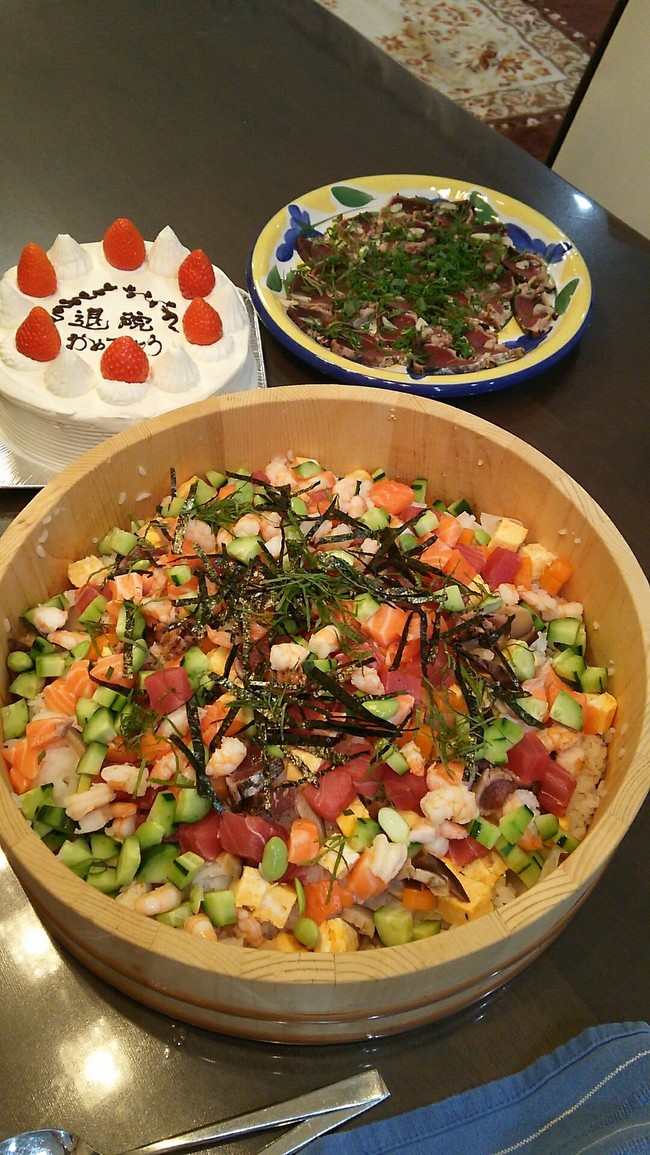 退院祝い 母が無事に退院しました 家族皆で お祝いしました なっつなおこのうちごはん クックパッドブログ