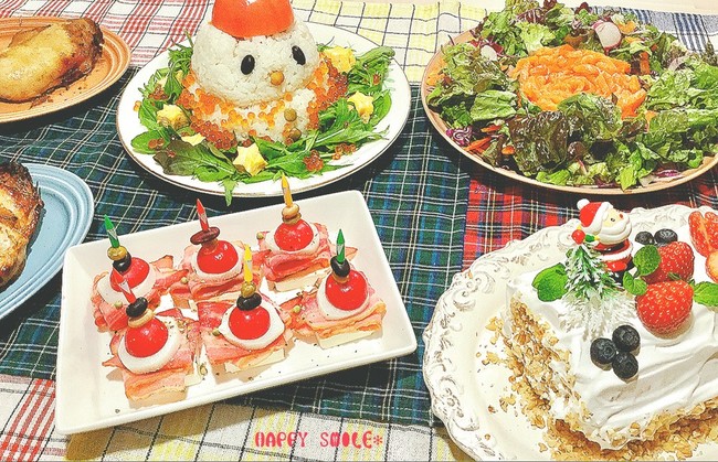 かんたん可愛い クリスマスのおつまみピンチョス クリスマス料理 アレンジトースト Happy Smile クックパッドブログ