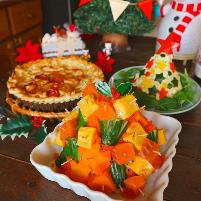クリスマスディナー クリスマスツリーちらし寿司 ｒｉｉ クックパッドごはんアルバム クックパッドブログ