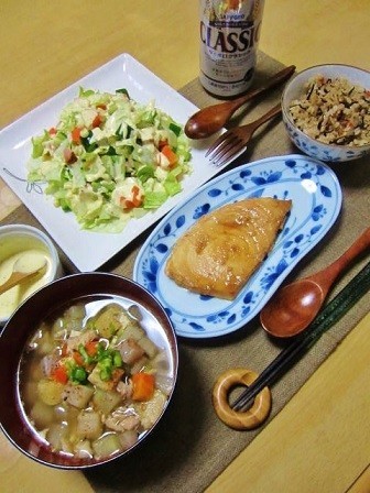 けんちん汁の夕飯とプレミアム献立 Shokenママのごはん日記 クックパッドブログ