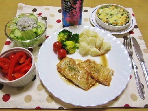 カレイのムニエルの夕飯 Shokenママのごはん日記 クックパッドブログ