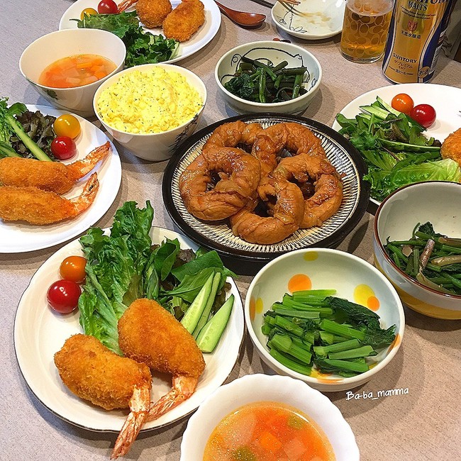 婿殿の誕生日献立 ままごはん 改めばぁばまんまのごはん日記 クックパッドブログ