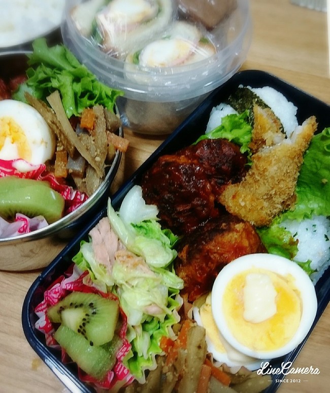 旦那弁当 高校生男子弁当 ひとつ残すの巻 ぷううさぎのお弁当日記時々お菓子 クックパッドブログ