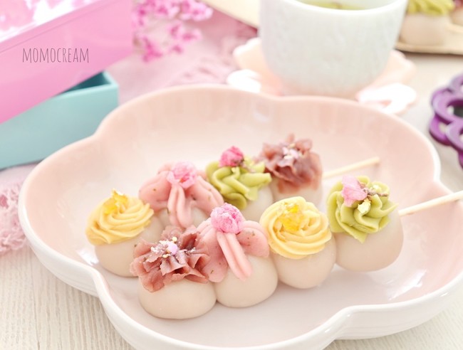 可愛いお花見団子と春の一品 Momocream あゆちのごはんブログ クックパッドブログ