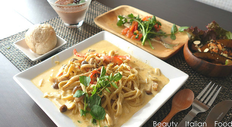 美容食クッキング*そば粉入り手打ち生パスタ&美を磨く究極のイタリア料理