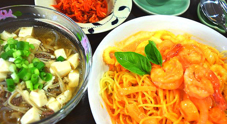 暑い日にピリ辛韓国料理 驚く美味しさ★コチュジャンクリームパスタ