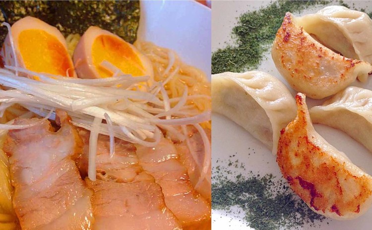 手羽元で出汁をとるラーメン&皮から手作りの焼き餃子