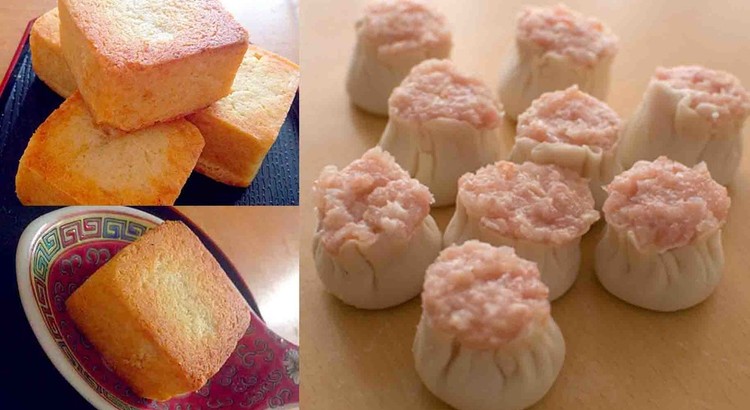 餡が5分で作れるパイナップルケーキと皮も手づくりの焼売