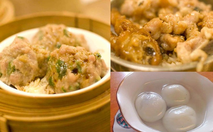 豆豉蒸排骨 、山竹牛肉、湯園を作ります。