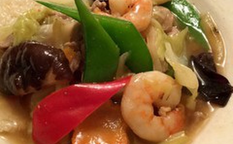 ☆中華海鮮おこげ♪ヘルシーカシューナッツと鶏肉五目炒め♪おかずカニ玉