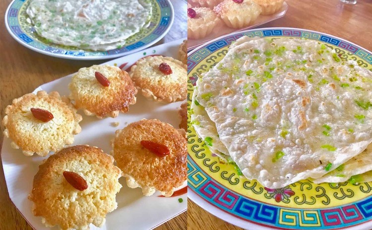 ココナッツタルト&葱油餅を作りましょう♪